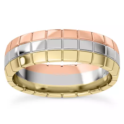 Tri-Color Grid-Pattern Band (6mm)