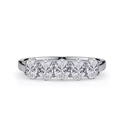 Oval Cut Lab Diamond 5 Stone Ring (1.00 ct. tw.)