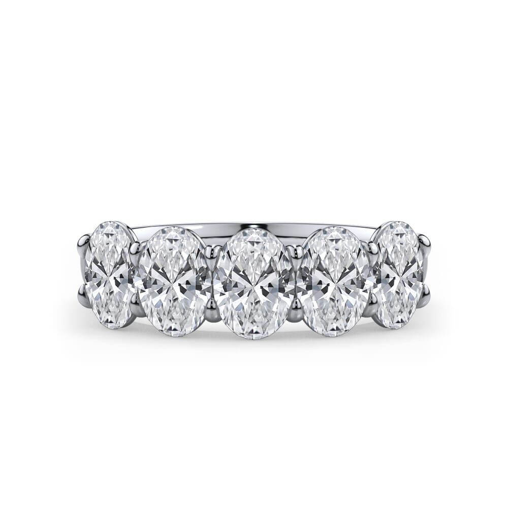 Oval Cut Lab Diamond 5 Stone Ring (2.00 ct. tw.)
