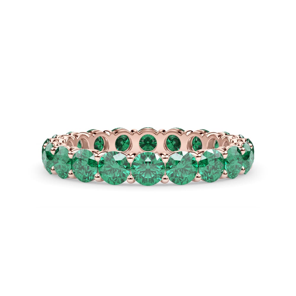 Classic Lab Emerald Eternity Band