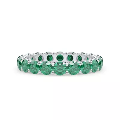 Classic Lab Emerald Eternity Band