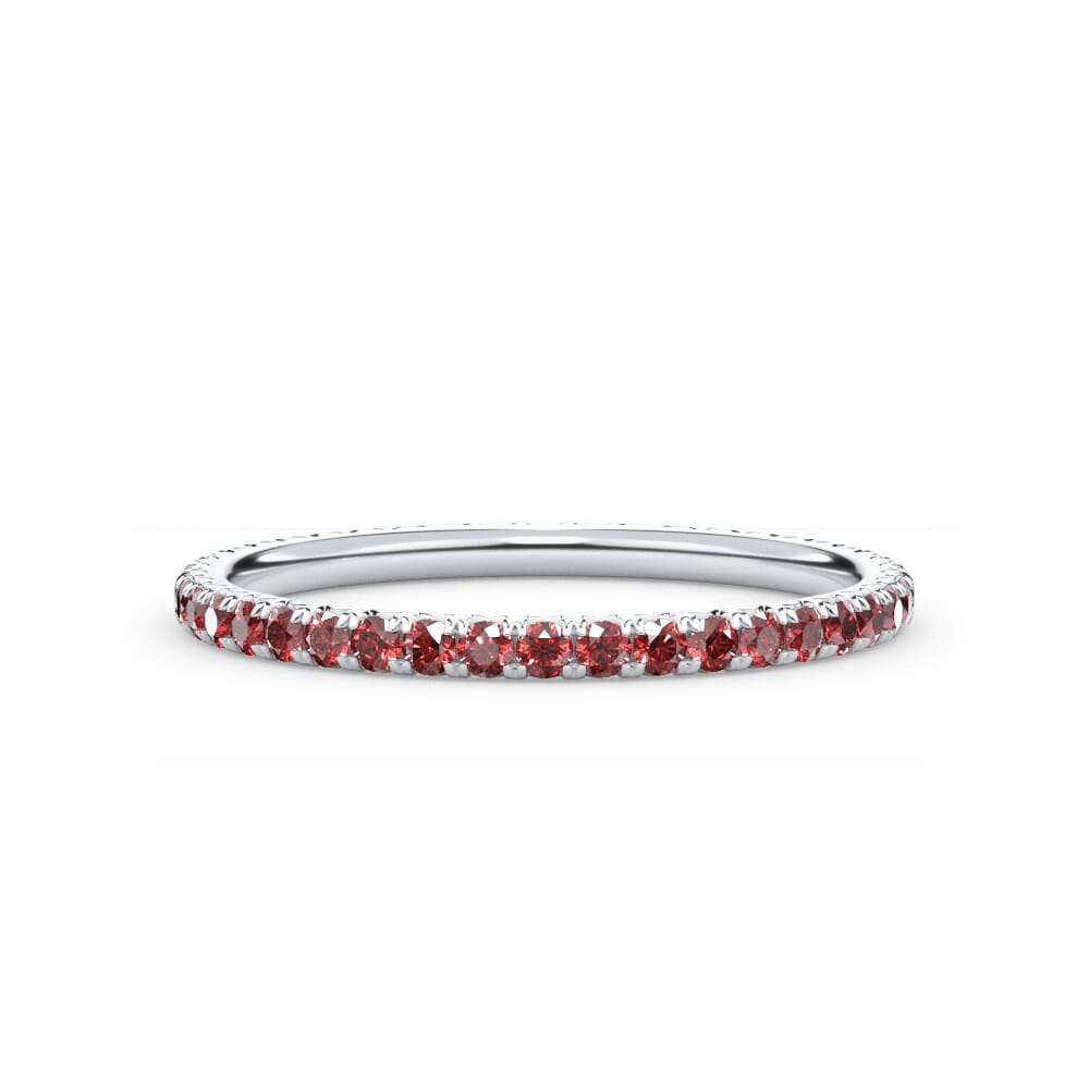 Lab Ruby Pavé Eternity Band