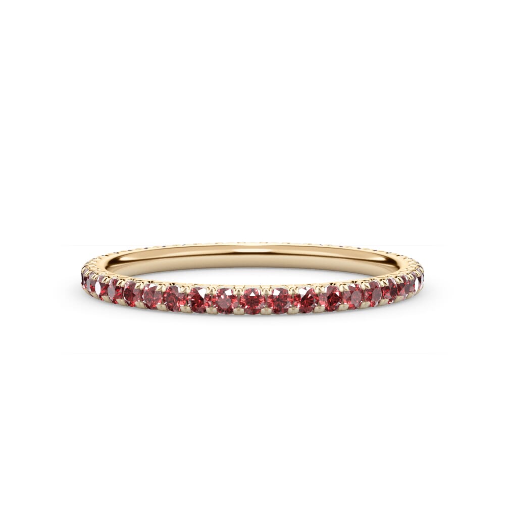Lab Ruby Pavé Eternity Band