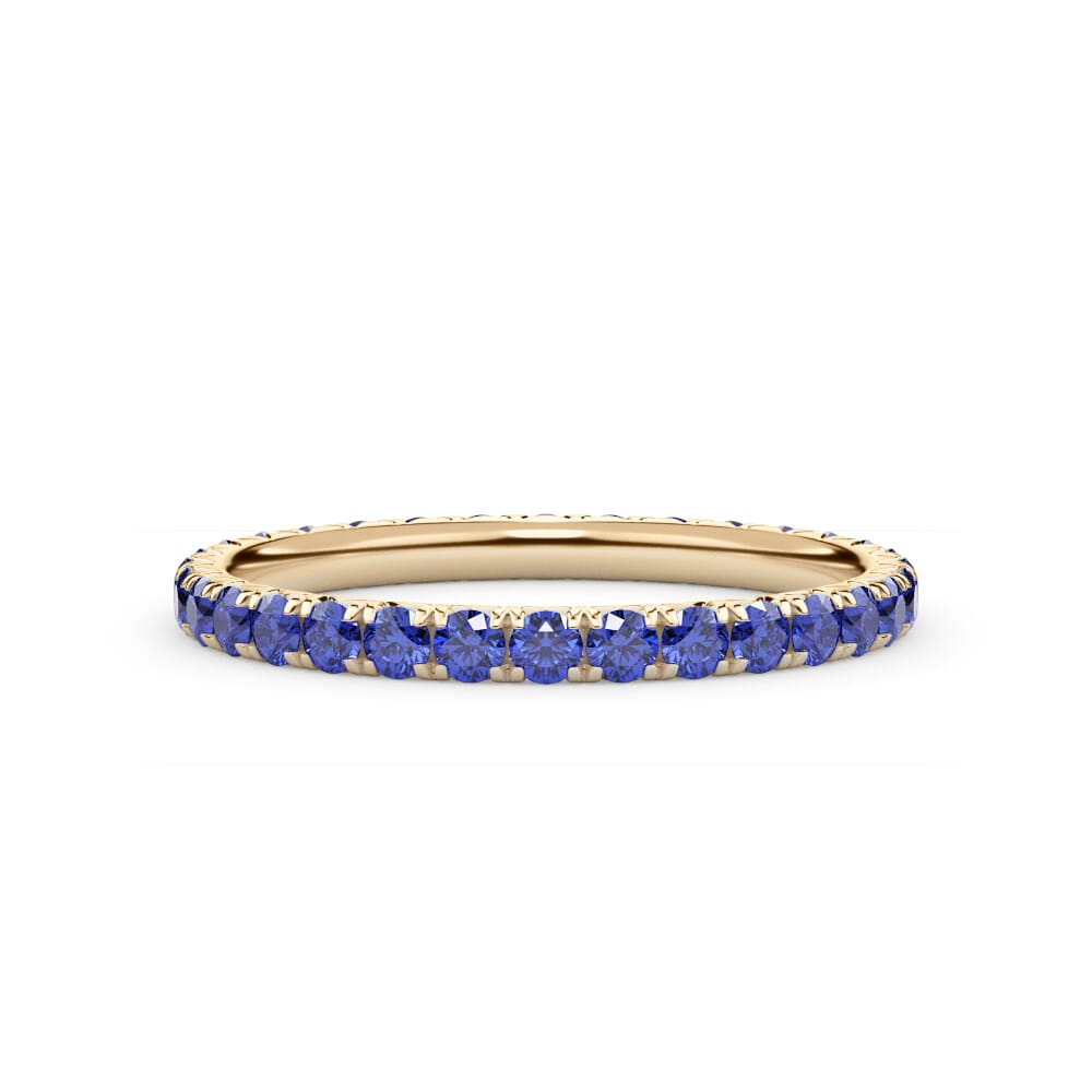 Lab Sapphire Pavé Eternity Band