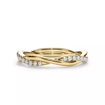 Bellora Pavé Twist Lab Diamond Band