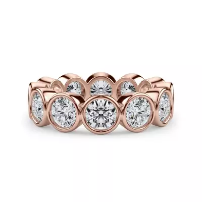 Round Bezel Lab Diamond Eternity Ring (3.90ct. tw.)