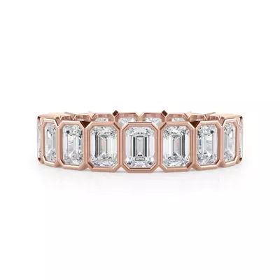 Emerald-Cut Bezel Lab Diamond Eternity Ring (2.85ct. tw.)