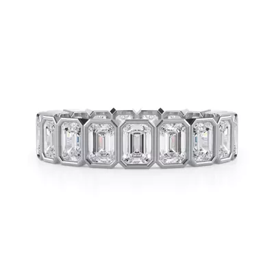 Emerald-Cut Bezel Lab Diamond Eternity Ring (2.85ct. tw.)