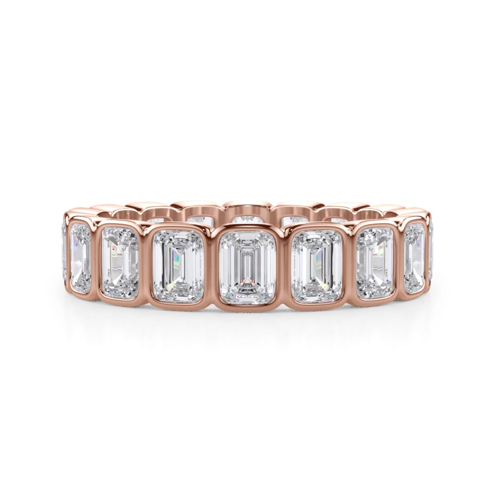 Emerald-Cut Rounded Bezel Lab Diamond Eternity Ring (3.00ct. tw.)
