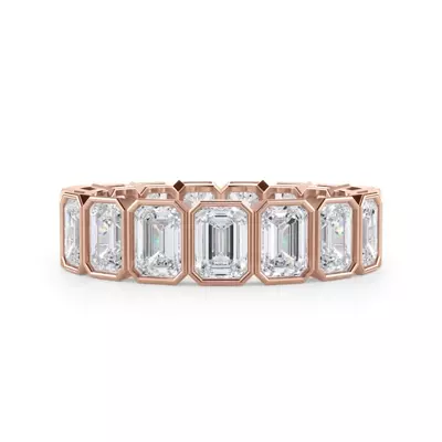 Emerald-Cut Bezel Lab Diamond Eternity Ring (4.00ct. tw.)