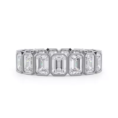 Emerald-Cut Bezel Lab Diamond Eternity Ring (4.00ct. tw.)