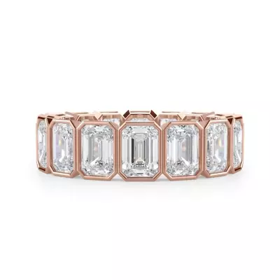 Emerald-Cut Bezel Lab Diamond Eternity Ring (5.00ct. tw.)