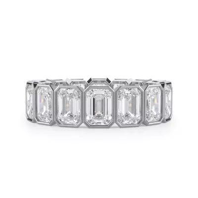 Emerald-Cut Bezel Lab Diamond Eternity Ring (5.00ct. tw.)