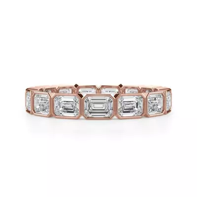 East-West Emerald-Cut Bezel Diamond Eternity Ring (2.10ct. tw.)