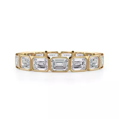 East-West Emerald-Cut Bezel Diamond Eternity Ring (2.10ct. tw.)