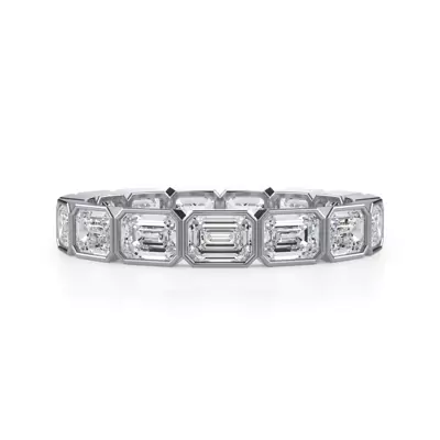 East-West Emerald-Cut Bezel Diamond Eternity Ring (2.10ct. tw.)