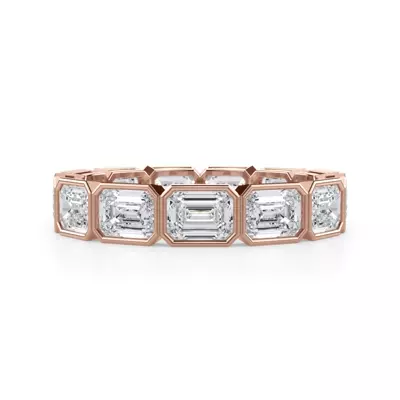 East-West Emerald-Cut Bezel Diamond Eternity Ring (3.00ct. tw.)