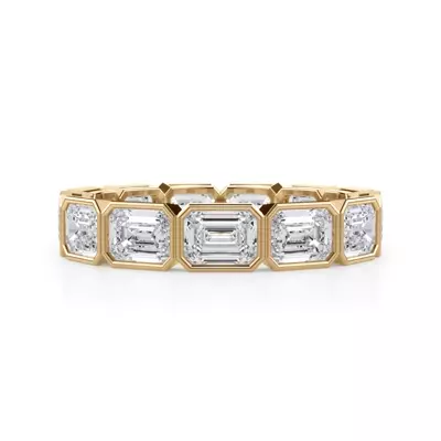 East-West Emerald-Cut Bezel Diamond Eternity Ring (3.00ct. tw.)