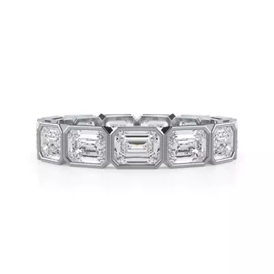 East-West Emerald-Cut Bezel Diamond Eternity Ring (3.00ct. tw.)