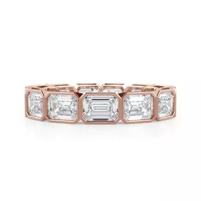 East-West Emerald-Cut Bezel Diamond Eternity Ring (4.00ct. tw.)