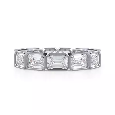 East-West Emerald-Cut Bezel Diamond Eternity Ring (4.00ct. tw.)