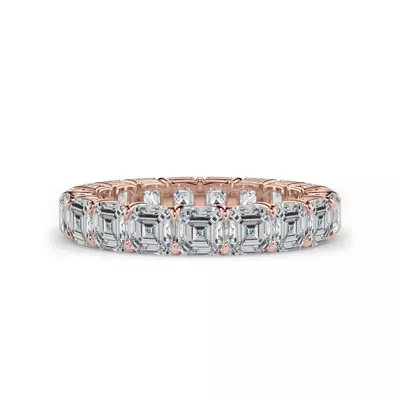 Asscher Cut Lab Diamond Eternity Ring (4.0 ct. tw.)