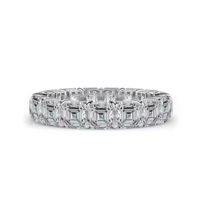 Asscher Cut Lab Diamond Eternity Ring (5.0 ct. tw.)