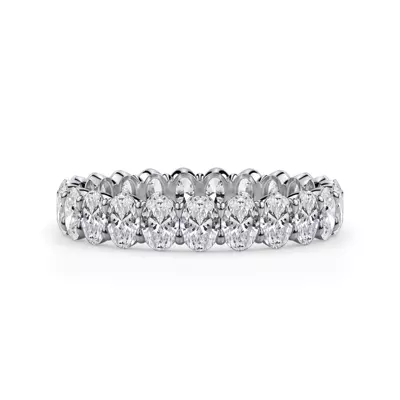 Oval Cut Lab Diamond Eternity Ring (2.0 ct. tw.)