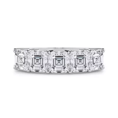 Asscher Cut Lab Diamond 5 Stone Ring (3.00 ct. tw.)