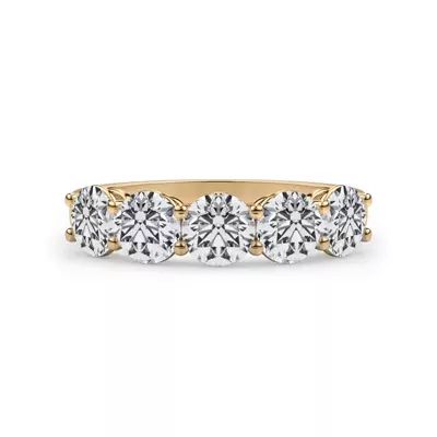 Classic Five-Stone Round Lab Diamond Band (1.50ct. tw.)