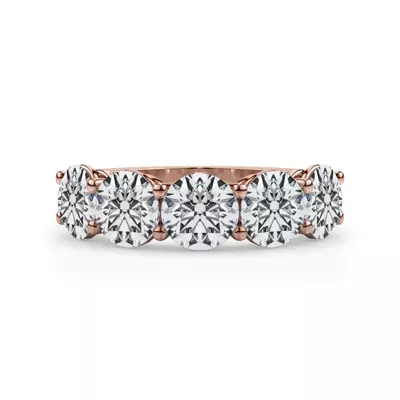 Classic Five-Stone Round Lab Diamond Band (3.50ct. tw.)