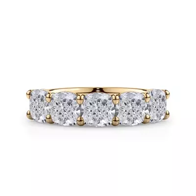 Cushion Cut Lab Diamond 5 Stone Ring (3.50 ct. tw.)