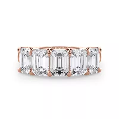 Emerald Cut Lab Diamond 5 Stone Ring (3.00 ct. tw.)