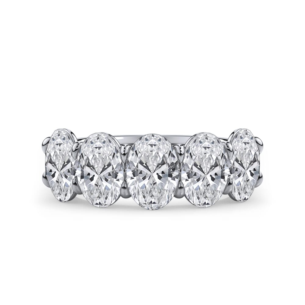 Oval Cut Lab Diamond 5 Stone Ring (3.50 ct. tw.)