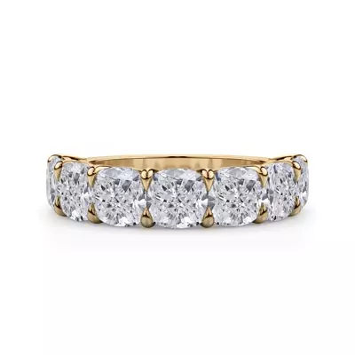 Cushion Cut Lab Diamond 7 Stone Ring (5.00 ct. tw.)