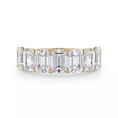 Emerald Cut Lab Diamond 7 Stone Ring (4.20 ct. tw.)