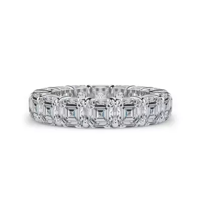 Asscher Cut Lab Diamond Eternity Ring (7.0 ct. tw.)
