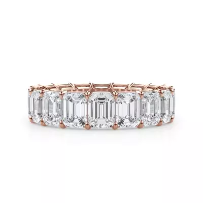 Emerald Cut Lab Diamond Eternity Ring (7.0 ct. tw.)