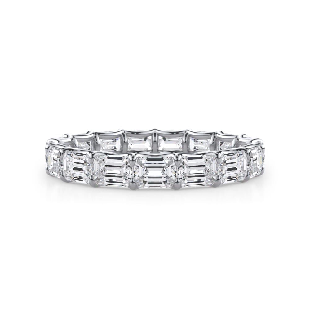 East-West Emerald-Cut Lab Diamond U-Prong Eternity Ring (3.00ct. tw.)