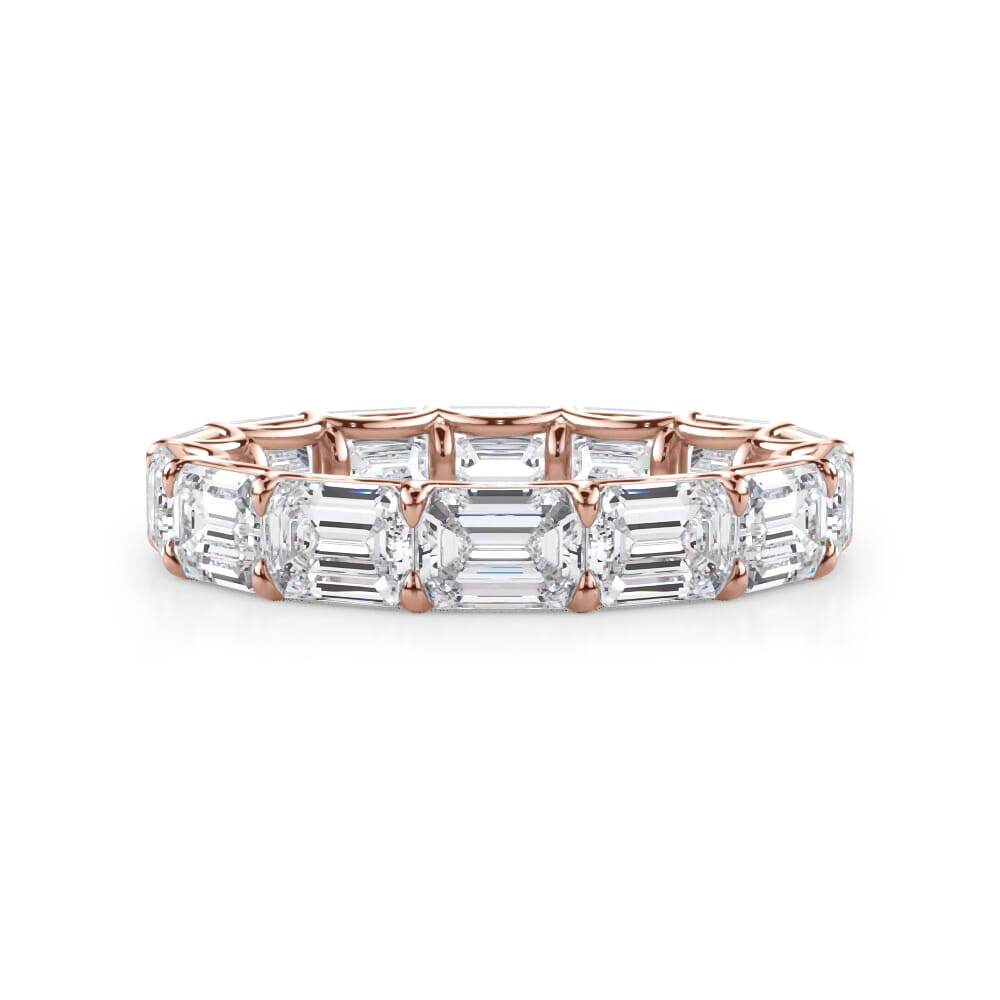 East-West Emerald-Cut Lab Diamond U-Prong Eternity Ring (4.00ct. tw.)