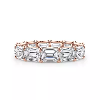 East-West Emerald-Cut Diamond U-Prong Eternity Ring (5.00ct. tw.)