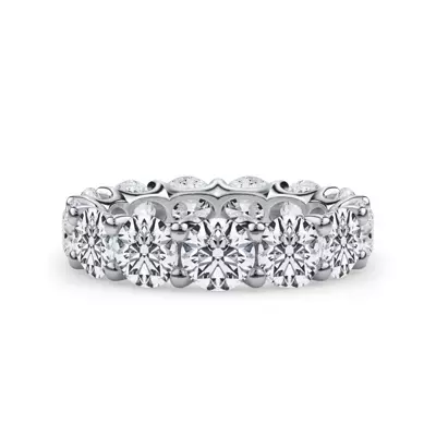 Curved Gallery Round Diamond Eternity Ring (6.50ct. tw.)