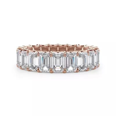 U-Prong Emerald-Cut Lab Diamond Eternity Band (4.00ct. tw.)