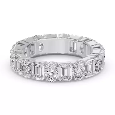 Oval and Emerald-Cut Lab Diamond Eternity Band (4.5ct tw)