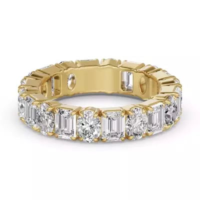 Oval and Emerald-Cut Lab Diamond Eternity Band (4.5ct tw)
