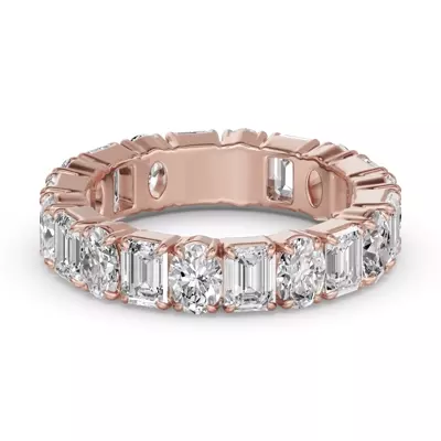 Oval and Emerald-Cut Diamond Eternity Band (4.5ct tw)