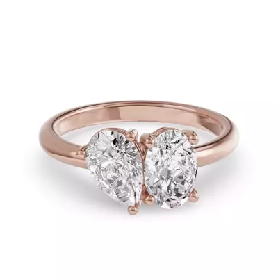 Toi Et Moi Oval & Pear Lab Diamond Ring (2.00 ct. tw.)