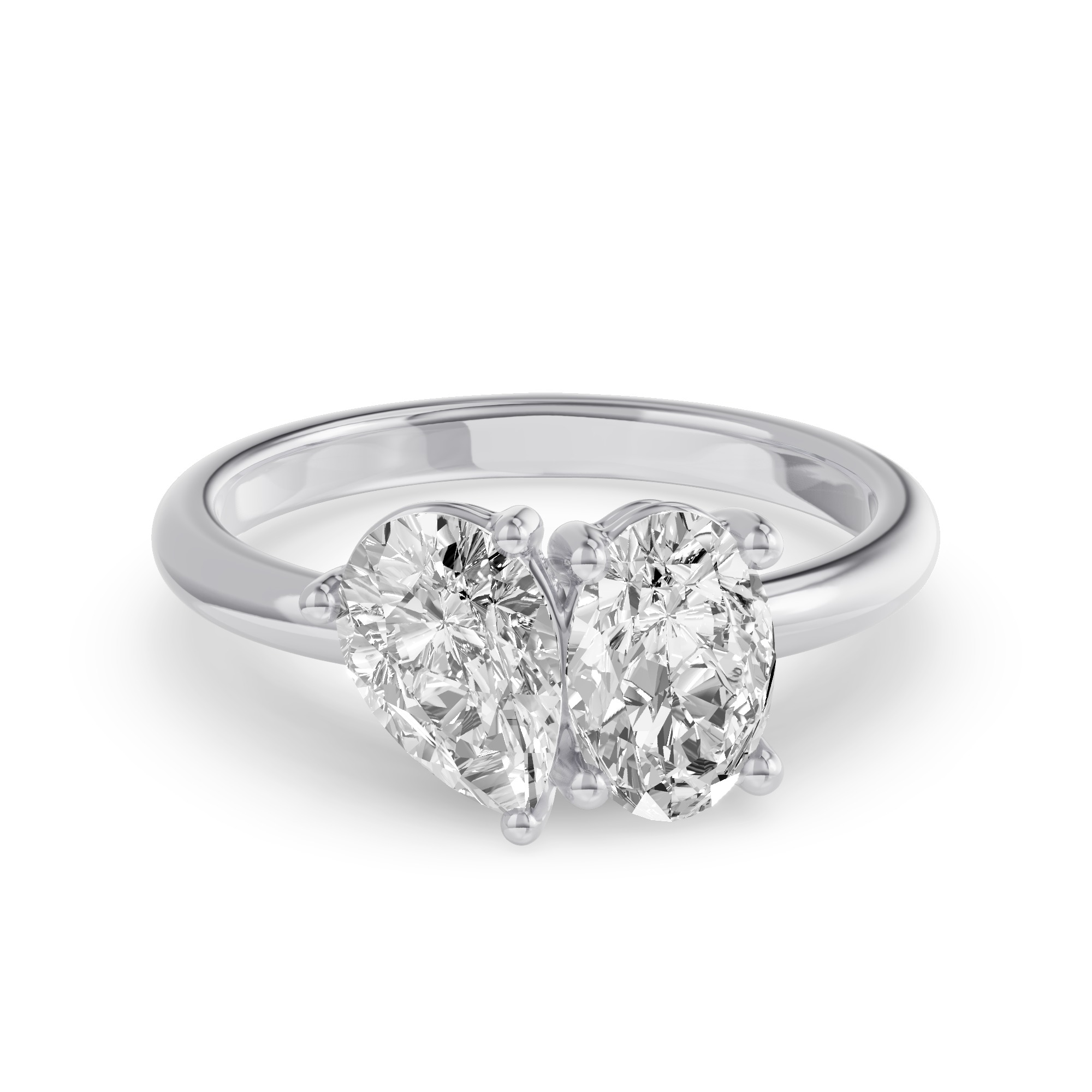 Toi Et Moi Oval & Pear Lab Diamond Ring (2.00 ct. tw.)