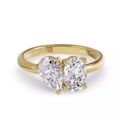 Toi Et Moi Oval & Pear Lab Diamond Ring (2.00 ct. tw.)