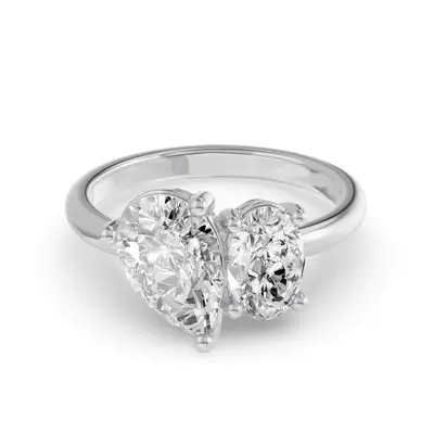 Toi Et Moi Oval & Pear Lab Diamond Ring (3.00 ct. tw.)